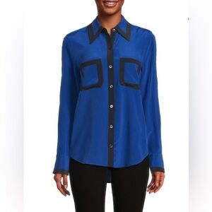 Equipment Leoncel Two Tone Silk Shirt | NWT | Medium